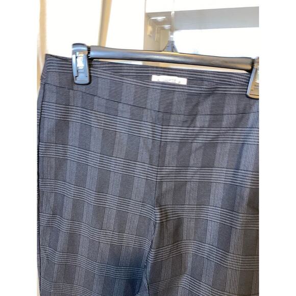 NWT $78 Nanette Lepore Black Grey size Medium Plaid Stretchy Pants - Picture 9 of 9